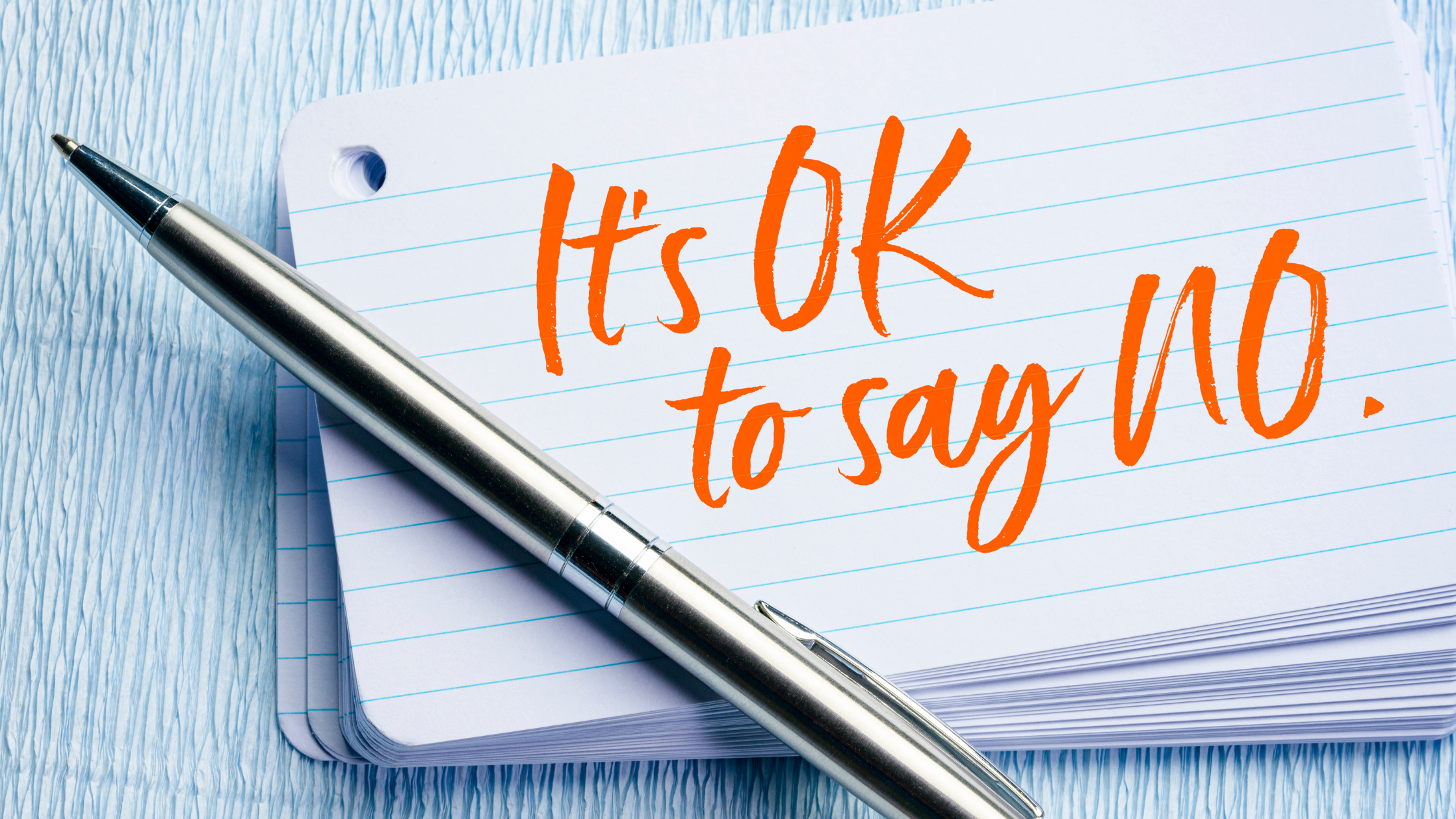 It's ok to say no